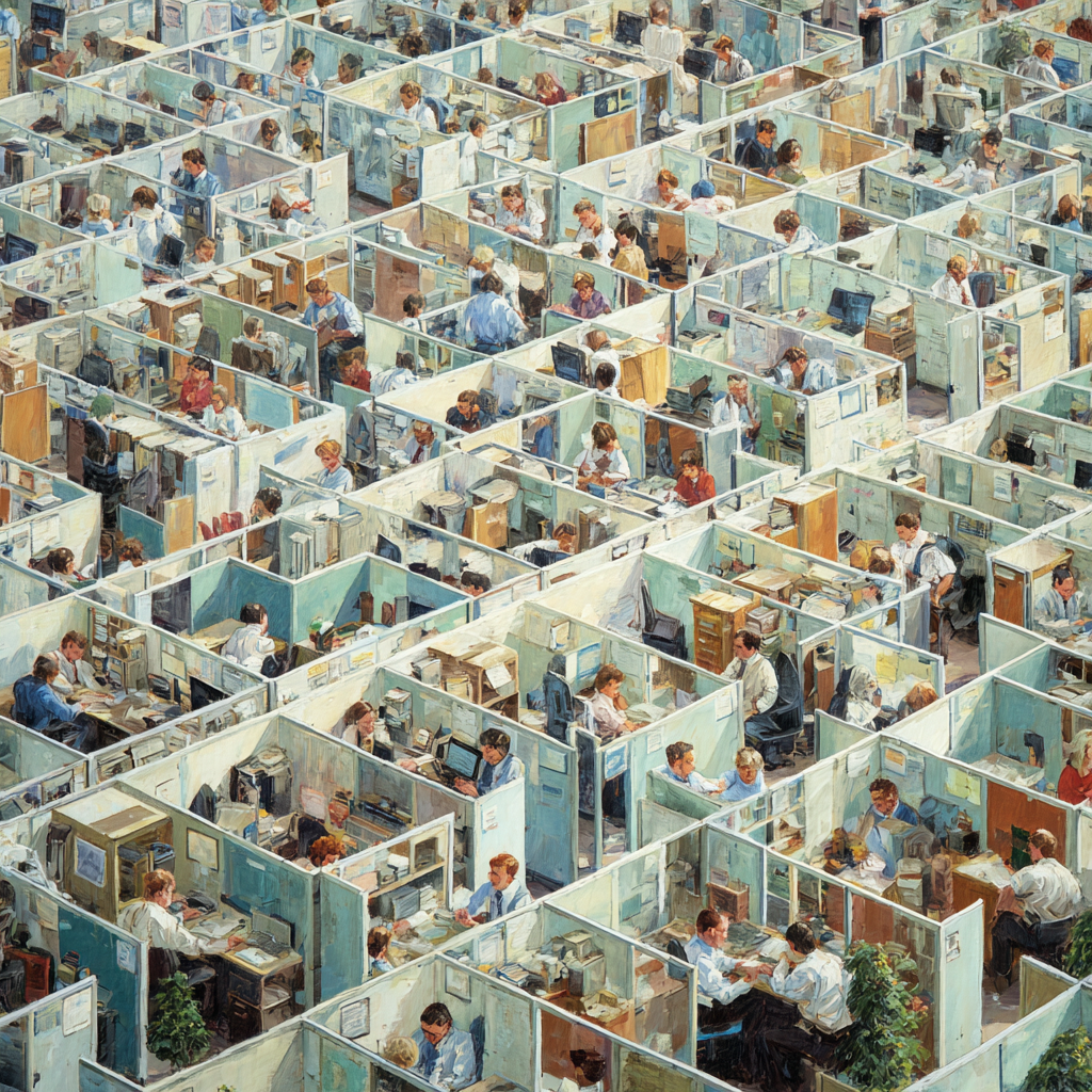 Office cubicles illustration